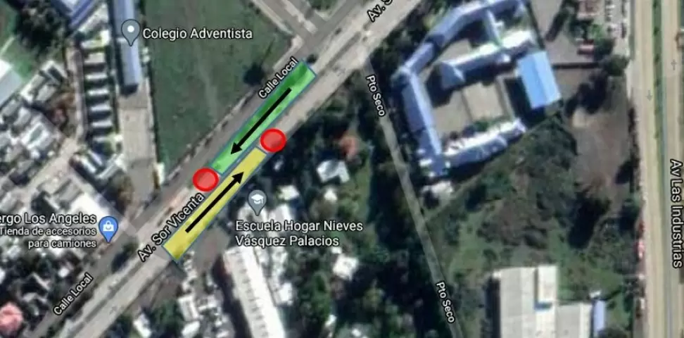 Av. Sor Vicenta ( Altura de NievesVásquez)
