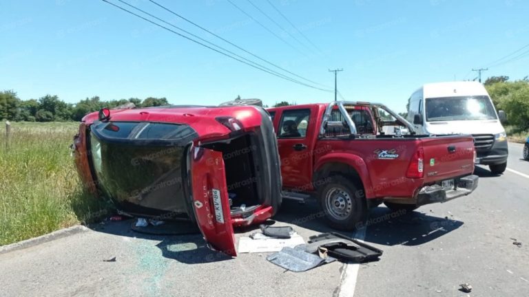 5 lesionados deja accidente frente a la Shell del camino a Nacimiento