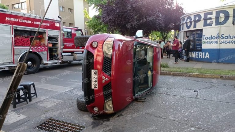 Accidente con volcamiento deja dos lesionados en O’Higgins con Bulnes