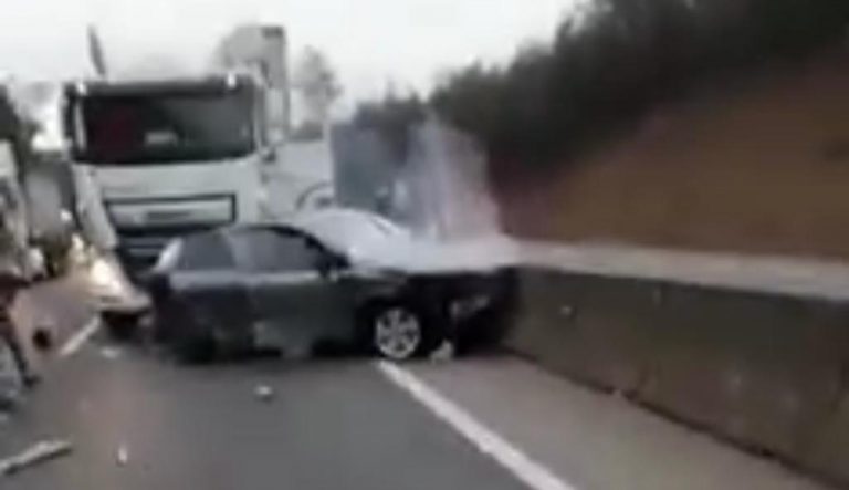 Un lesionado deja accidente en la Cuesta Esperanza de la Ruta 5 Sur