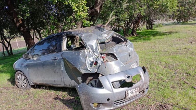 Conductor ebrio volcó en la ruta entre Yumbel y Río Claro