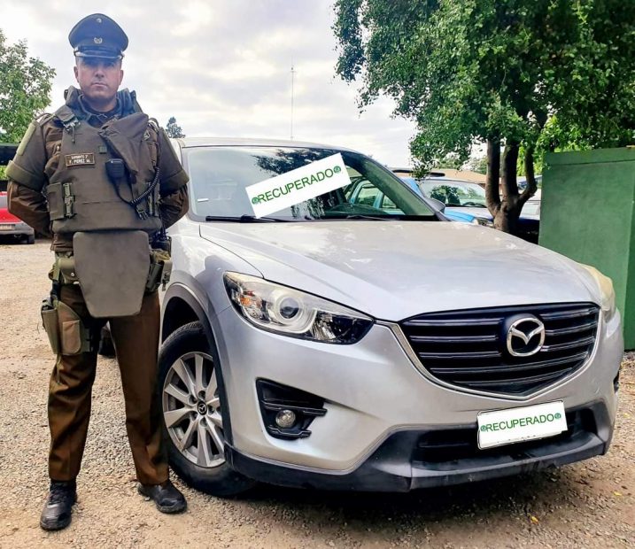 Auto robado en Peñalolén fue recuperado por Carabineros en Los Ángeles