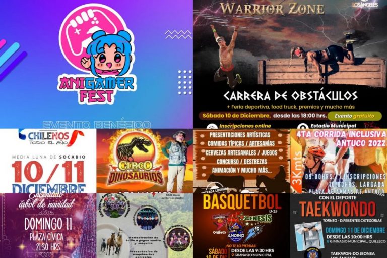 Panoramas de este fin de semana en Los Ángeles y Provincia del Biobío