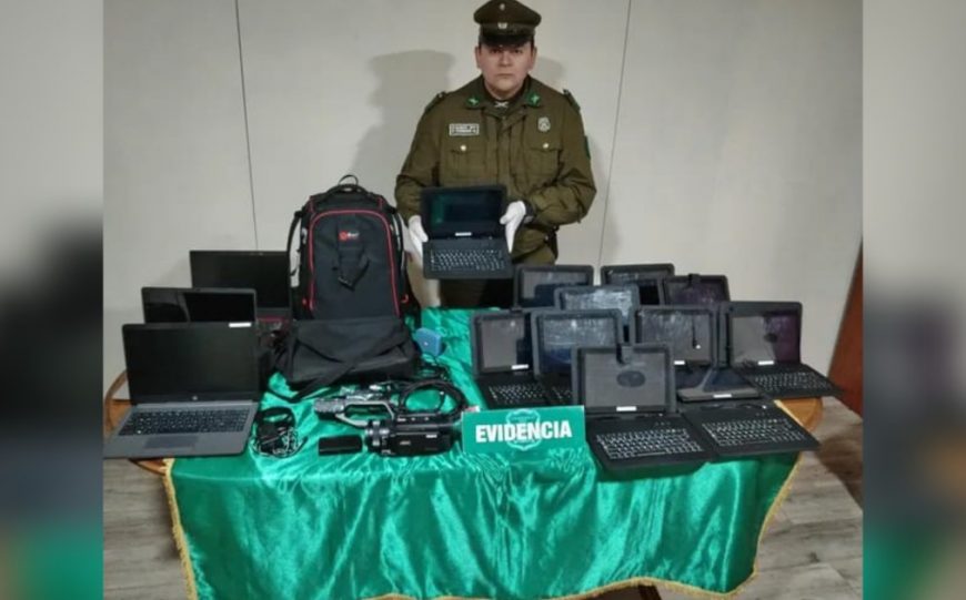 Dos delincuentes fueron detenidos tras millonario robo en un liceo en Angol