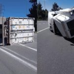 Volcamiento de camión deja a una persona lesionada en la ruta Cabrero-Concepción